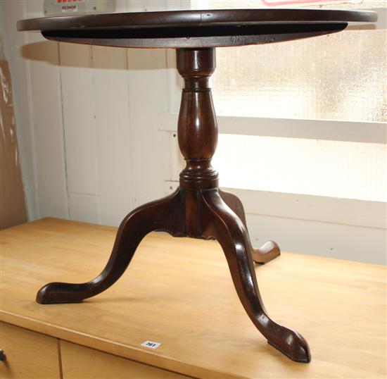 George III mahogany circular tea table